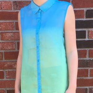 Blue to Green Tank Top